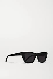Saint laurent is one of the most iconic brands of the 20th century. Black Mica Cat Eye Acetate Sunglasses Saint Laurent Net A Porter