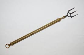 Fourchette D Atre Telescopique Fer Forge Et Cuivre Art Populaire Art Populaire Art Populaire Art Cuivre