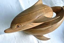 Quality hand carved wooden side table w. Pin On Dauphins