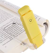 Dewenwils Rechargeable Book Reading Light For Kids Warm White Brightness Adjustable For Eye Care Led Clip On Book Lights For Reading In Bed Portable Bookmark Light Yellow