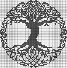 Alpha Friendship Bracelet Pattern 14614 Braceletbook Com Celtic Cross Stitch Cross Stitch Tree Cross Stitch Charts