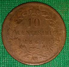 Coin 10 Centesimi 1867 Italia Etsy Coins Etsy Canadian Coins