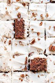 This Carrot Sheet Cake Is Sweet Moist Frosted With Cream Cheese Frosting Recipe Sheet Cake Homemade Cakes Dessert Recipes