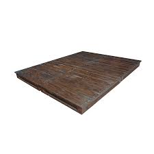 Includes pallet headboard, pallet footboard with slats, and bed rails. Set Of 4 Bed Pallet Docker Wood Dark Bedroom Furniture Uae Dubai Rak