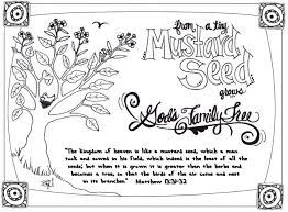 Parable Of The Mustard Seed Mustard Seed Parable Bible For Kids Bible Coloring Pages