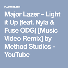Major Lazer Light It Up Feat Nyla Fuse Odg Music Video Remix By Method Studios Youtube Music Videos Major Lazer Lazer Lights