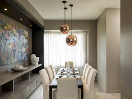 Built In Buffet Table And Modern Light Fixtures To Add A Contemporary Feel To Our Urban Tow Dining Room Contemporary Dining Room Buffet Dining Room Table Decor