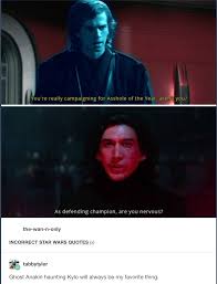 Ghost Anakin Haunting Kylo Is Also My Favorite Thing Disney Star Wars Star Wars Humor Star Wars Memes