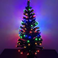 Big fiber optic christmas trees. Christmas Tree Led Fibre Optic Lights 1 2m Multicolour Pre Lit 130 Green Tips Ebay