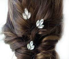 Set Of 3 Bridal Hair Pins Rhinestone Hair Pin Small Crystal Etsy Bridesmaid Hair Jewelry Bridesmaid Hair Pins Rhinestone Hair Pin