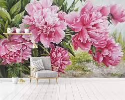 Peony flower, peony, flower arranging, computer wallpaper, spring png. Avikalp Exclusive Awz0328 3d Wallpaper Nordic Peony Flower Bedroom Sofa Background Hd 3d Wallpaper 3 Ft X 5 Ft Buy Online At Best Price In Uae Amazon Ae