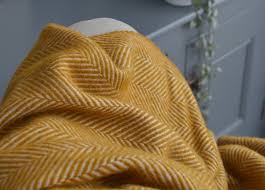 Sold and shipped by broadway lane. Mustard Yellow Herringbone Armchair Throw The British Blanket Co The British Blanket Company