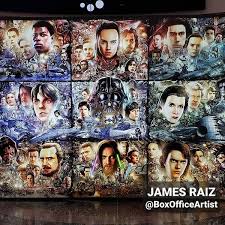 The Box Office Artist Draws The Skywallker Saga For The Release Of Starwars The Rise Of Skywalker Star Wars Art Star Wars Artist