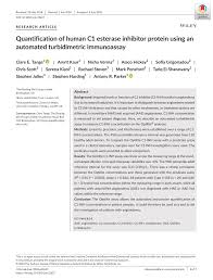 To get 2's complement of a binary number, simply invert the given number and add 1 to the least significant bit (lsb) of given result. Pdf Quantification Of Human C1 Esterase Inhibitor Protein Using An Automated Turbidimetric Immunoassay