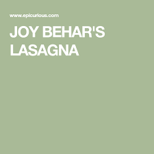 Joy Behar S Lasagna Epicurious Recipe Lasagna Joy Behar Gravy Recipes