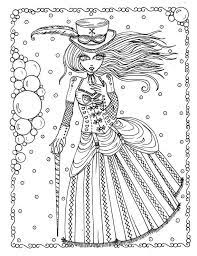 Steampunk Girls Coloring Book For All Ages Fun Quirky Cute Etsy Steampunk Coloring Coloring Book Pages Coloring Books