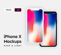 Download Iphone X Dark Light Mockups Free Adobe Xd Freebiesui