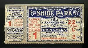 1930 World Series Baseball Ticket Cardinals Philadelphia Athletics
