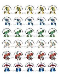 Details About 30 Transformers Rescue Bots Birthday Party Favor Round Stickers Labels