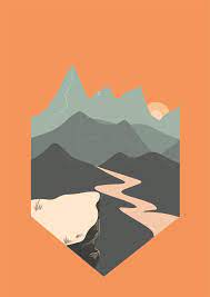 Maybe you would like to learn more about one of these? Mountains River Graphic Design Fun Minimal Graphic Design Graphic Design Art