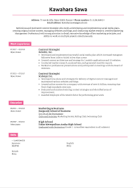 When writing your resume, be sure to reference the job description and highlight any skills, awards and certifications that match with the requirements. Content Strategist Resume Template Kickresume