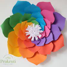 We'll do the shopping for you. Class Giant Rainbow Flower Making Session Paper Flower Prakruti Creations