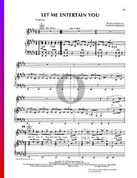Let Me Entertain You Sheet Music Piano Voice Guitar Pdf Download Streaming Oktav