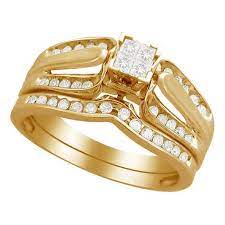 Forever Bride 1 3 Carat Diamond And 10k Yellow Gold Bridal Set 298 Available At W Walmart Wedding Rings Womens Wedding Ring Sets White Gold Engagement Rings