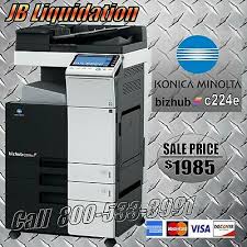 The paper size or paper orientation specified in the application may take precedence over the settings in the printer driver when printing. Konica Bizhub C224e Multifunction Commercial Color Office Copier Printer Scanner Ebay