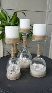 15 Home Decoration Ideas To Bring Out A Rustic Flair Wine Glass Candle Holder Wine Glass Candle Wine Glass Crafts