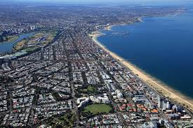 Port Phillip Bay Southern Suburbs With Albert Park Lake Home To The Australian Grand Prix Melbourn Melbourne Australia Albert Park Lake Victoria Australia
