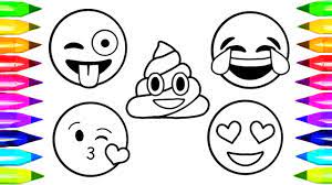 Emoji coloring pages are funny faces that express sadness, joy, anger, surprise, love. Emoji Coloring Pages How To Draw And Color Emoji Faces Learn Colors With Coloring Pages For Kids Youtube