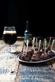 Stout Meatballs With Beer Barbeque Sauce Glaze The Beeroness Cooking With Beer Barbeque Recipes Beer Food Pairings