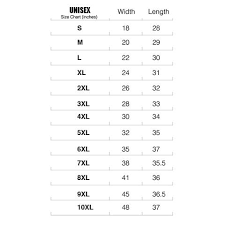 T Shirt Sizing Chart Shark Robot