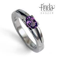 Velence nemesacél gyűrű lila ametiszttel ⋆ Finda Ékszer