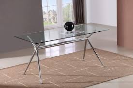 Buy discount dining room sets at a rooms to go outlet store near you. Marengo X Base Design Rectangular Dining Table With Glass Top Cleveland Ohio J M T058
