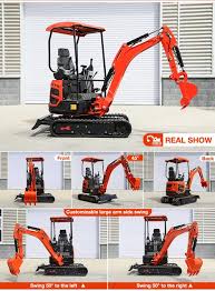 Mini Excavator 1.8T Suppliers Crawler DiggerMicro Excavators New Kubota  Engine 1 Ton Machine For Sale