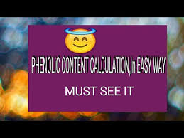 How did you calculate the phenols concentration? Calculation Of Total Phenolic Content In Simple Way Youtube