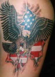 It is a patriotic tattoo that looks cool. American Eagle Flag Tattoo Piece Tattoo Ideas Center