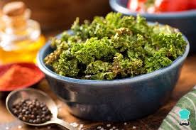 Chips De Kale Al Horno Snack De Kale Crujiente Y Saludable Recipe Kale Chip Recipes Kale Chips Kale Chips Baked