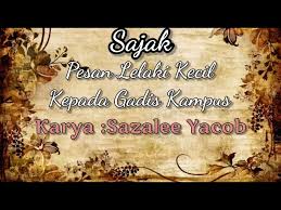 Check spelling or type a new query. Sajak Pesan Lelaki Kecil Kepada Gadis Kampus Deklamasi Oleh Zainurin Bin Hasbullah Youtube