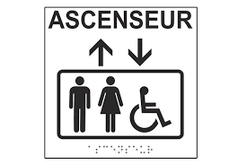 This physical activity makes the concept very clear for young children. Pictogramme Ascenseur Texte Et Braille Fond Blanc Norme Handicap En Erp