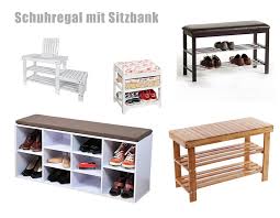 Schlichtes und modernes aussehen passt perfekt zu anderen möbeln. Schuhregal Mit Sitzbank