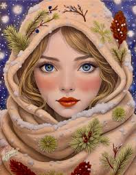 Mythical portraits with detailed eyelashes created