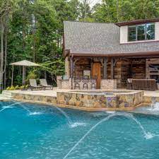 But summer is time of enjoying fresh air and sunlight mostly in gardens and patios. Pool House With Outdoor Kitchen Ideas Photos Houzz