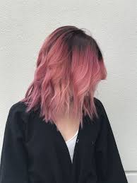Dark Roots Pink Hair Dark Pink Hair Hair Styles Hair Color Pink