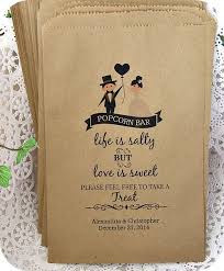 Personalized Popcorn Bar Bags Popcorn Bar Rustic Wedding Country Party Wedding Popcorn Bar Bags Popcorn Wedding Wedding Popcorn Bar