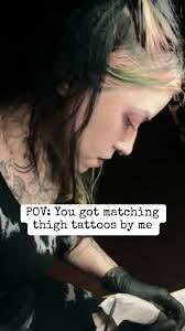 Coordinate Thigh Tattoo