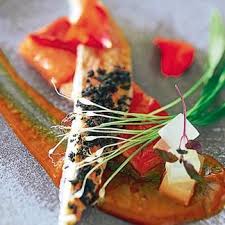 Recette Rougets Et Pasteque A L Huile De Jambon Recette Recette Exotique Recette Rouget Rouget