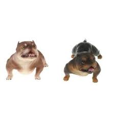 Details About 2x Animal Figurine Cute American Bully Pitbull Figure Model Toy Collectibles